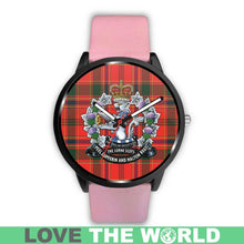 Load image into Gallery viewer, Munro Modern Tartan Lorne Scots Regiment Leather/steel WATCH - NN5 Mens 40Mm / Brown Leather-Steel