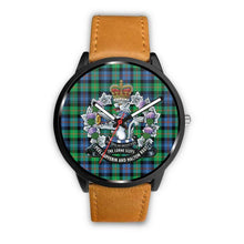 Load image into Gallery viewer, Murray Of Atholl Ancient Tartan Lorne Scots Regiment Leather/steel WATCH - NN5 Mens 40Mm / Brown
