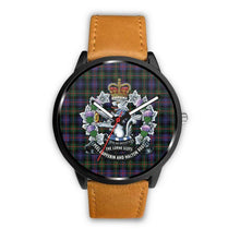 Load image into Gallery viewer, Murray Of Atholl Modern Tartan Lorne Scots Regiment Leather/steel WATCH - NN5 Mens 40Mm / Brown