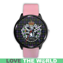 Load image into Gallery viewer, Murray Of Atholl Modern Tartan Lorne Scots Regiment Leather/steel WATCH - NN5 Mens 40Mm / Brown