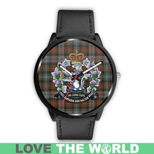 Load image into Gallery viewer, Murray Of Atholl Weathered Tartan Lorne Scots Regiment Leather/steel WATCH - NN5 Mens 40Mm / Brown