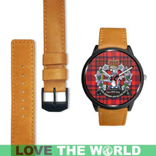 Load image into Gallery viewer, Murray Of Tulloch Modern Tartan Lorne Scots Regiment Leather/steel WATCH - NN5 Mens 40Mm / Brown