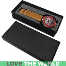 Load image into Gallery viewer, Murray Of Tulloch Modern Tartan Lorne Scots Regiment Leather/steel WATCH - NN5 Mens 40Mm / Brown