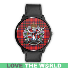 Load image into Gallery viewer, Murray Of Tulloch Modern Tartan Lorne Scots Regiment Leather/steel WATCH - NN5 Mens 40Mm / Brown