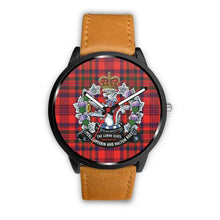 Load image into Gallery viewer, Murray Of Tulloch Modern Tartan Lorne Scots Regiment Leather/steel WATCH - NN5 Mens 40Mm / Brown