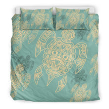 Load image into Gallery viewer, Turtle Tiki Bedding Sets A4 Bedding Set - Beige 2 / King