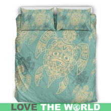 Load image into Gallery viewer, Turtle Tiki Bedding Sets A4 Bedding Set - Beige 2 / King