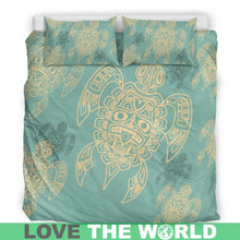 Load image into Gallery viewer, Turtle Tiki Bedding Sets A4 Bedding Set - Beige 2 / King